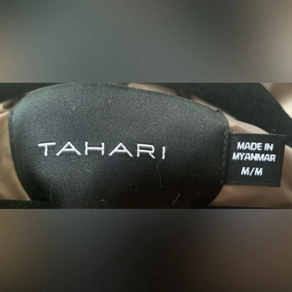 SZ M Tahari Tan Hooded Puffer Coat - Picture 7 of 13